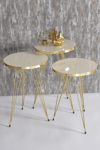 Zigon Sehpa Gold Krem Tel 1044