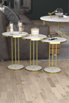 Zigon Sehpa Terra Gold Beyaz