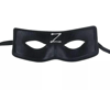 Zorro Maskesi Z Baskılı Lastikli