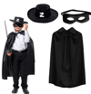 Zorro Pelerin Şapkası ve Maske Seti Çocuk Boy