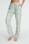 Anıl 9146 Günlük Ev Giyimi Kadın Viskon Çiçek Desenli Yazlık Örme Normal Bel Pijama Altı