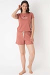 Anıl 9860 kısa kol Bisiklet Yaka cotton çizgili Kışlık Örme Normal Bel Pijama Takımı
