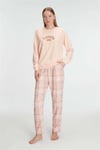 Anıl Kadın Pamuklu Kışlık Uzun Kollu Pijama Takımı Yumuşak Dokulu Ev Giyimi 11307