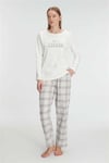 Anıl Kadın Uzun Kollu Pamuklu Kışlık Pijama Takımı Yumuşak ve Rahat Ev Şıklığı 11253