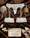 Fantazi İncili Dantelli Jartiyer Külot Ekru PT5684