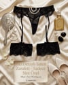 Fantazi İncili Dantelli Jartiyer Külot Siyah PT5684