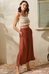 Sıfır Kol Oyuk U Yaka Kadın Cotton Düz Yazlık Uzun Dantel Detaylı Pijama Takımı Anıl 9810