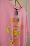 Pembe Baskılı Basic Tshirt