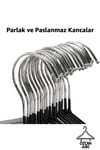 10 Adet Silikon Kaplı Siyah Tel Askı