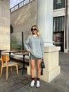 Bisiklet Yaka Saç Örgü Oversize Kazak