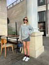 Bisiklet Yaka Saç Örgü Oversize Kazak