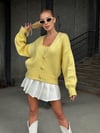 Butter Yellow Atlet Hırka Triko Takım 
