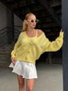 Butter Yellow Atlet Hırka Triko Takım 