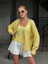 Butter Yellow Atlet Hırka Triko Takım 
