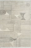 By Özer Halı Bej Gri Renk Geometrik Desenli Modern Stil Pierre Cardin Halı Voyage KJ04A Salon Halısı