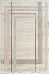 By Özer Halı Bej Krem Renk Geometrik Desenli Modern Stil Pierre Cardin Halı Voyage KJ06A Salon Halısı