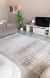 By Özer Halı Bej Renk Desenli Modern Stil Saray Halı Juliet JU24A Salon Halısı