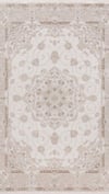By Özer Halı Bej Renk Göbekli Bordürlü Klasik Stil Pigment Halı Vera Classic VRC02 Salon Halısı