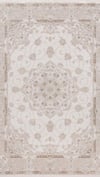 By Özer Halı Bej Renk Göbekli Bordürlü Klasik Stil Pigment Halı Vera Classic VRC02 Salon Halısı