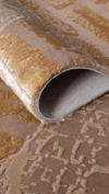 By Özer Halı Bej Renk Kahve Desenli Modern Stil Majolika Halı Alvin AL03A Salon Halısı