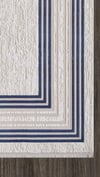 By Özer Halı Bej Renk Lacivert Bordürlü Modern Stil Artemis Halı Murano 09164C Salon Halısı