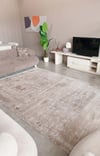 By Özer Halı Bej Renk Parçalı Desenli Modern Stil Saray Halı Juliet JU23A Salon Halısı