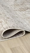 By Özer Halı Bej Renk Polyester Çerçeveli Yumuşak Doku Yüksek Kaliteli Seyran Halı Peru 10200 Salon Halısı