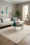 By Özer Halı Çerçeveli Empera Taboo Cloud Grey 1310 Salon Halısı