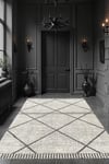 By Özer Halı Dot Taban Bej Renk Çizgili Makinede Yıkanabilir Modern Stil Kilim Yolluk Salon Halısı