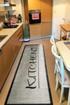 By Özer Halı Dot Taban Bordürlü Gri Siyah Renk Makinede Yıkanabilir Modern Stil Kilim Yolluk Mutfak Halısı