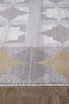 By Özer Halı Gri Halı Gold Detaylı Klasik Geometrik Desenli Karmen Halı Trend 008A Salon Halısı