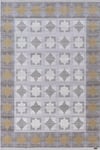 By Özer Halı Gri Halı Gold Detaylı Klasik Geometrik Desenli Karmen Halı Trend 008A Salon Halısı