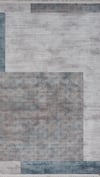 By Özer Halı Gri Renk Antrasit Lacivert Desenli Modern Karmen Halı Trend TR002M Salon Halısı