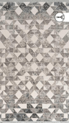 By Özer Halı Gri Renk Bej Çizgili Modern Stil Akrilik İplik Estefan EU07A Salon Halısı