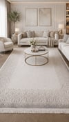 By Özer Halı Gri Renk Bej Desenli Modern Stil Artemis Halı Romantik 02435A Salon Halısı