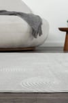 By Özer Halı Gri Renk Bohem Modern Stil Koza Halı Lara A0336A Salon Halısı