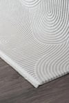 By Özer Halı Gri Renk Bohem Modern Stil Koza Halı Lara A0336A Salon Halısı