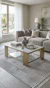 By Özer Halı Gri Renk Bohem Stil Akrilik İplik Monaco 33471D Salon Halısı