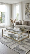 By Özer Halı Gri Renk Bohem Tarz Akrilik İplik Monaco 33472D Salon Halısı