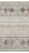 By Özer Halı Gri Renk Etnik Desenli Royal Halı Armonika YT04A Salon Halısı