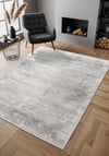 By Özer Halı Gri Renk Geometrik Desenli Modern Stil Karmen Halı Cosmos CS004G Salon Halısı