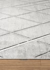 By Özer Halı Gri Renk Geometrik Desenli Modern Stil Karmen Halı Cosmos CS007G Salon Halısı