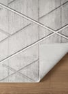 By Özer Halı Gri Renk Geometrik Desenli Modern Stil Karmen Halı Cosmos CS007G Salon Halısı