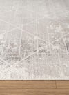 By Özer Halı Gri Renk Geometrik Desenli Modern Stil Karmen Halı Cosmos CS004G Salon Halısı