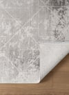 By Özer Halı Gri Renk Geometrik Desenli Modern Stil Karmen Halı Cosmos CS004G Salon Halısı