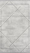 By Özer Halı Gri Renk Geometrik Şekilli Modern Stil Karmen Halı Dark DK001G Salon Halısı