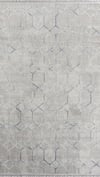 By Özer Halı Gri Renk Geometrik Şekilli Modern Stil Karmen Halı Soft 01805A Salon Halısı