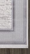 By Özer Halı Gri Renk Kahve Bordürlü Modern Stil Artemis Halı Murano 9165B Salon Halısı