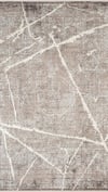 By Özer Halı Gri Renk Kahve Desenli Modern Stil Karmen Halı Art AT001A Salon Halısı