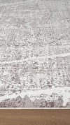 By Özer Halı Gri Renk Kahve Desenli Modern Stil Karmen Halı Art AT001A Salon Halısı